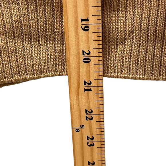 Beams Demi-Luxe Womens Tan Brown Camel Wool Quilted Boatneck Sweater M? - Picture 4 of 6